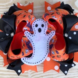 New handmade Ghost Halloween Hair Bow for girls